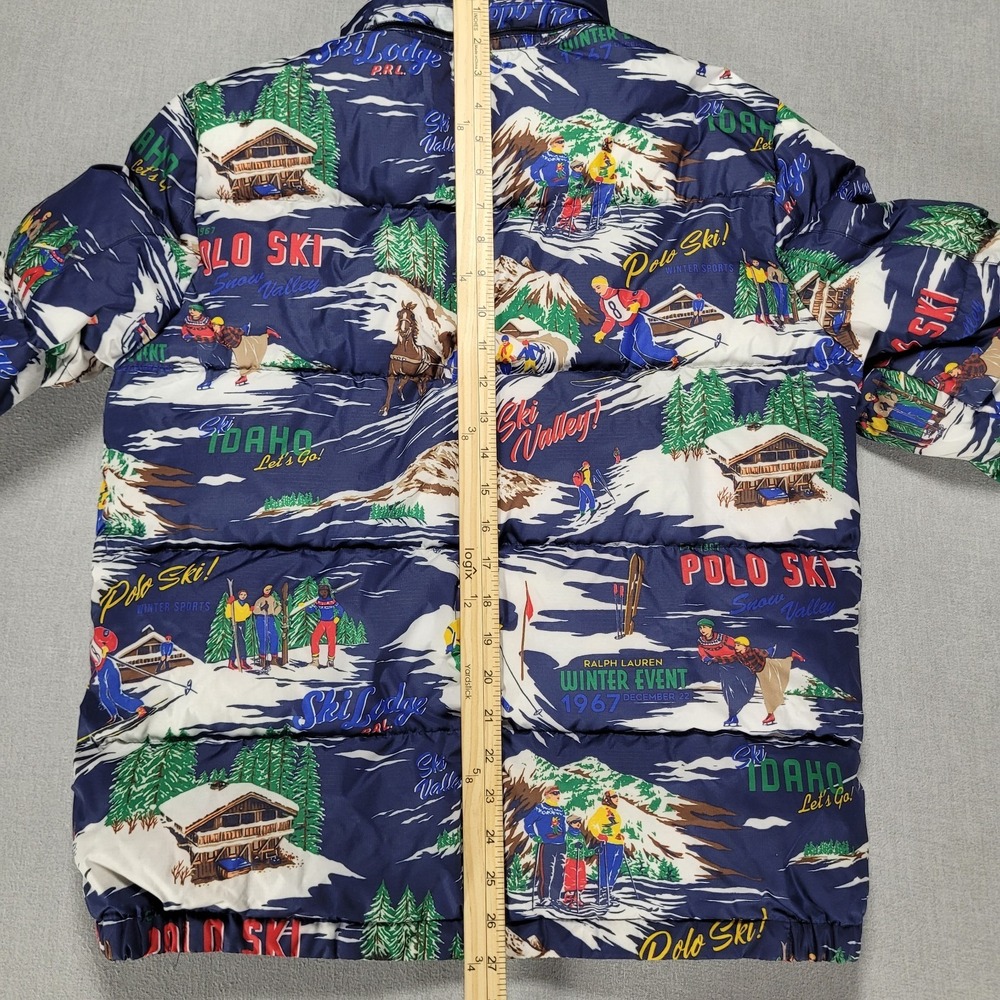 Polo Ralph Lauren Puffer Jacket Coat Boys XL 18/20 Ski Print Water Repellent - Picture 15 of 16